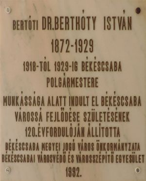 Bekescsaba berthoty istvan emlektabla.jpg