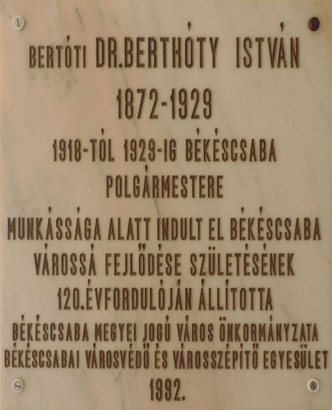 Fájl:Bekescsaba berthoty istvan emlektabla.jpg