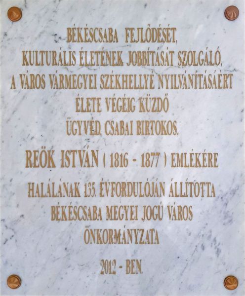 Fájl:Bekescsaba reok istvan emlektabla.jpg