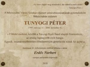 Bekescsaba tunyogi peter emlektabla.jpg