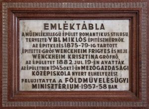 Szabadkigyos wenckheim kastely emlektabla.jpg
