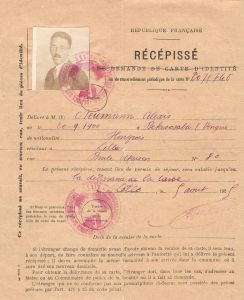 Neumann Elek francia szem.igazolványa