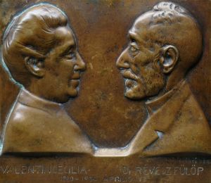 Valentin Cecília és Dr. Révész Fülöp domborműve
