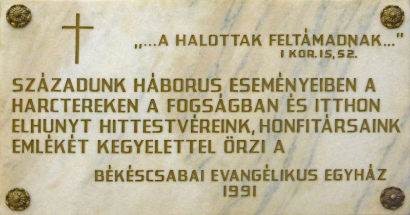 Fájl:Bekescsaba elhunyt hittestverek emlektabla.jpg