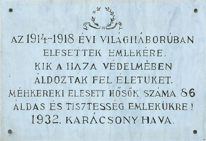 Fájl:Mehkerek elso vilaghaboru emlektabla.jpg