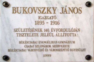 Bekescsaba bukovszky janos emlektabla.jpg