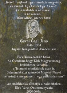 Emléktábla Eleken