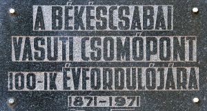 Bekescsaba 100 eves csomopont emlektabla.jpg
