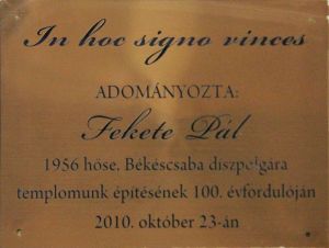 Bekescsaba fekete pal adomany emlektabla.jpg