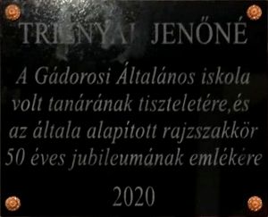 Gadoros triznyai jenone emlektabla.jpg