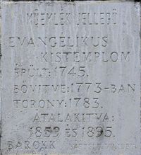 Bekescsaba evangelikus kistemplom emlektabla 01.jpg