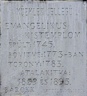 Bekescsaba evangelikus kistemplom emlektabla 01.jpg