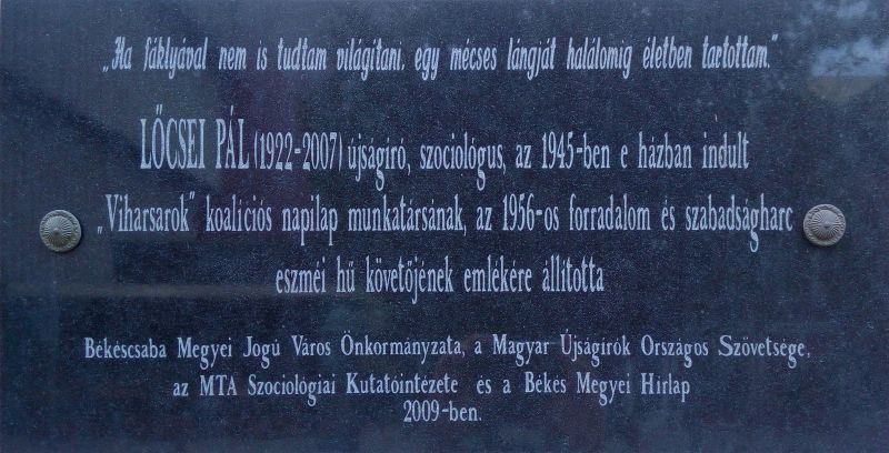 Fájl:Bekescsaba locsei pal emlektabla.jpg