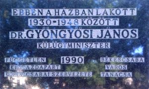 Bekescsaba gyongyosi janos emlektabla.jpg