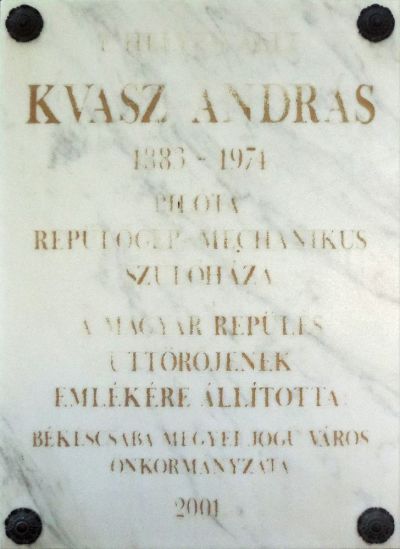 Bekescsaba kvasz andras emlektabla.jpg