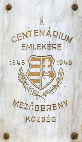 Fájl:Mezobereny 1848 centenarium emlektabla.jpg