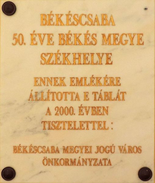 Fájl:Bekescsaba 50 eve megyeszekhely emlektabla.jpg
