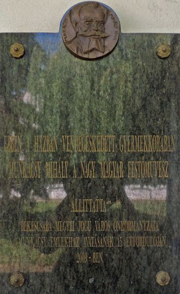 Fájl:Bekescsaba emlekhaz munkacsy mihaly emlektabla.jpg