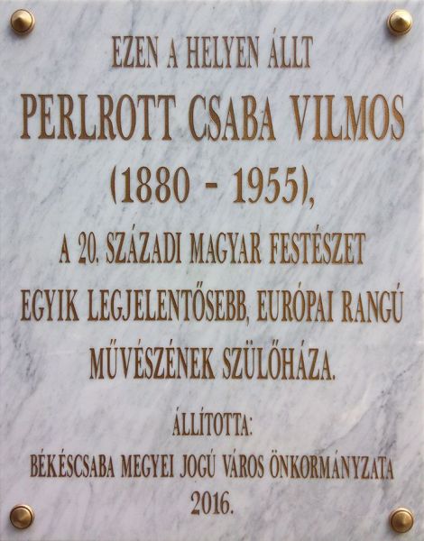 Fájl:Bekescsaba perlrott csaba vilmos emlektabla.jpg