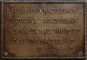 Gyula 1849 fegyverletetel emlektabla.jpg