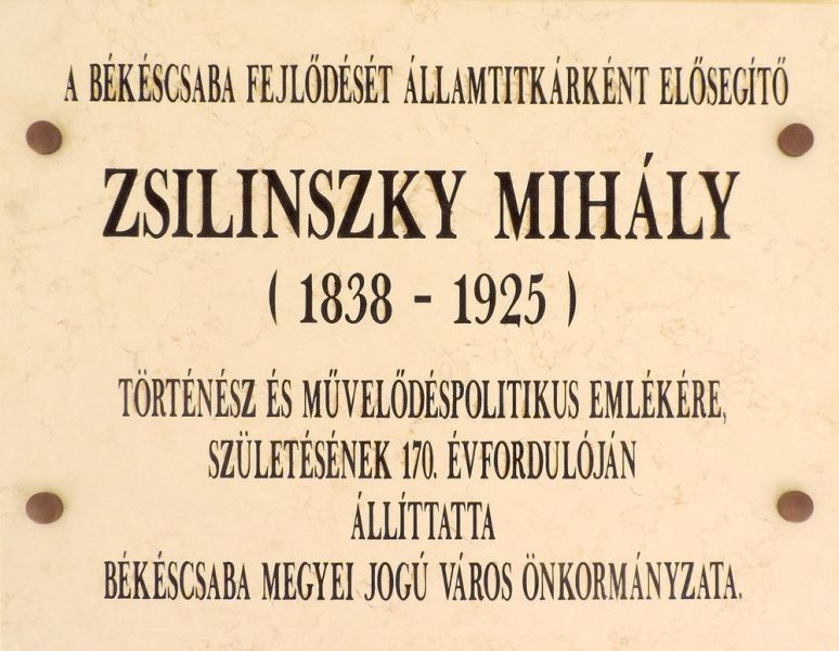Fájl:Bekescsaba zsilinszky mihaly emlektabla.jpg