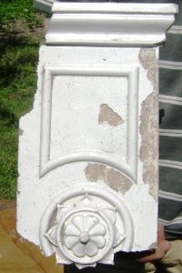Kályhacsempe darabja az emeleti részről (2012)