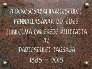 Bekescsaba ipartestulet emlektabla.jpg