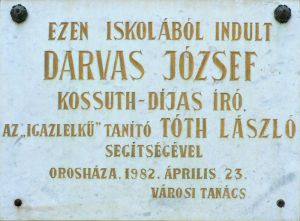 Oroshaza darvas jozsef emlektabla.jpg