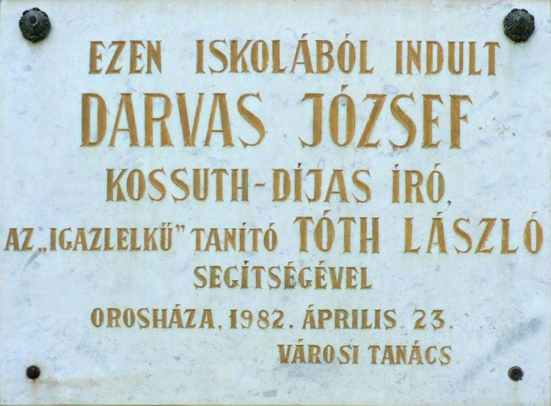 Fájl:Oroshaza darvas jozsef emlektabla.jpg