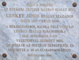 Bekescsaba lenkey janos emlektabla.jpg