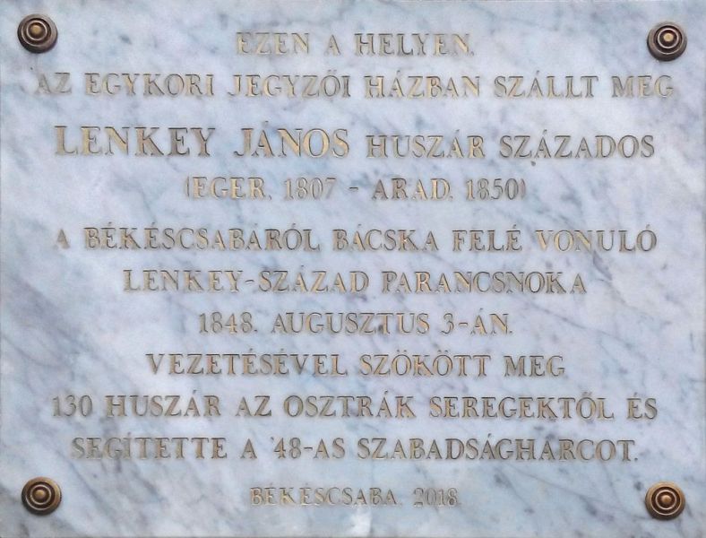 Fájl:Bekescsaba lenkey janos emlektabla.jpg
