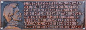 Gyomaendrod petofi sandor emlektabla.jpg