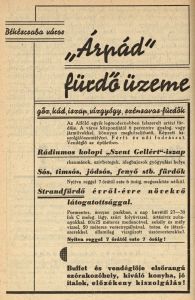 A fürdő ismertetője a Békésvármegye útmutatója és közérdekű címtára c. kiadványban