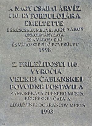 Bekescsaba nagy csabai arviz emlektabla.jpg