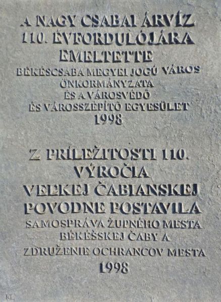 Fájl:Bekescsaba nagy csabai arviz emlektabla.jpg