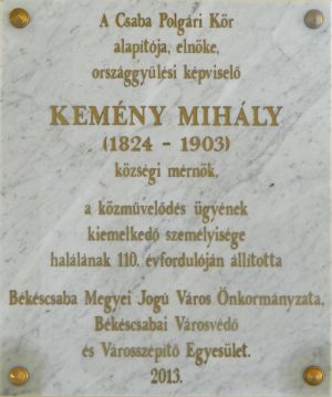 Bekescsaba kemeny mihaly emlektabla.jpg