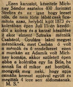 A tanácsterem átalakítása során megtalált tábla szövege