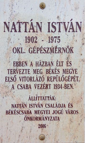 Fájl:Bekescsaba nattan istvan emlektabla.jpg