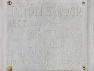 Okany petofi sandor emlektabla.jpg