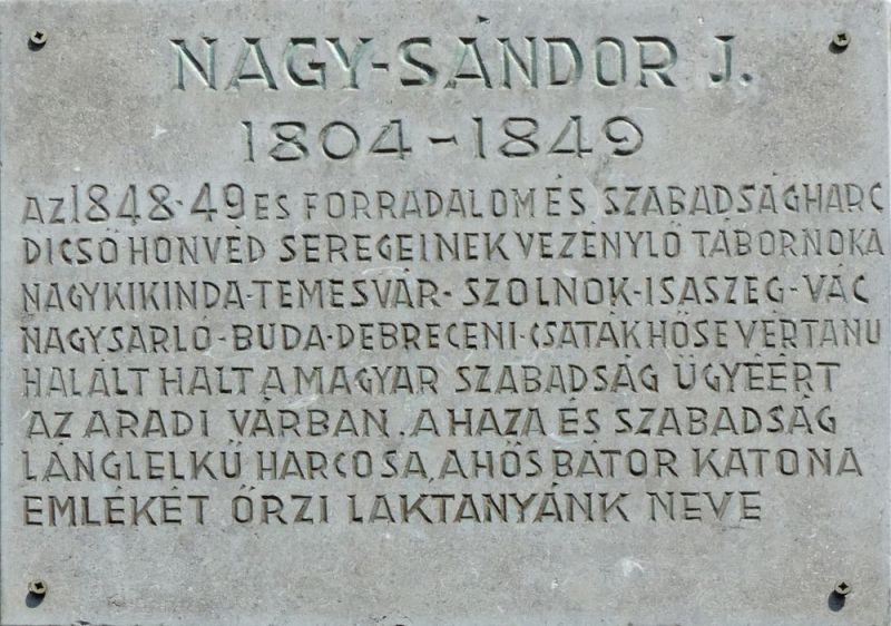 Fájl:Bekescsaba nagysandor jozsef emlektabla.jpg