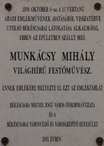 Munkácsy Mihály emléktábla (2013)