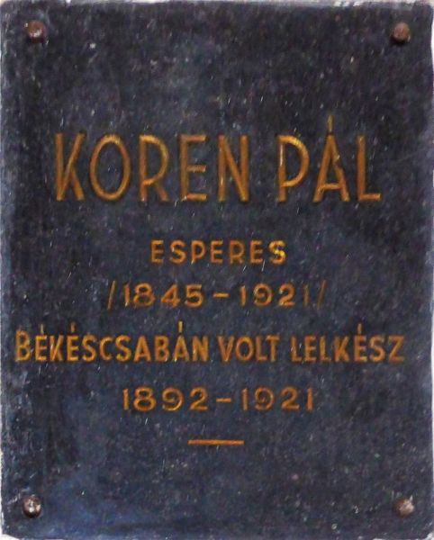Fájl:Bekescsaba koren pal emlektabla.jpg
