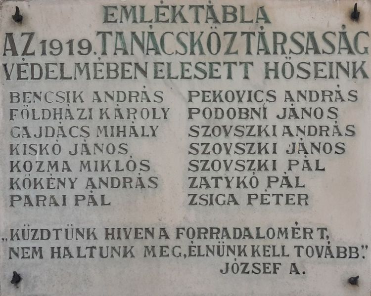 Fájl:Csorvas tanacskoztarsasagi emlektabla.jpg